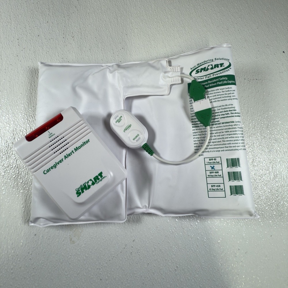 Smart Fall Prevention Cordless, Bed Sensor (10"x30") PTB-RI with Monitor 433-EC